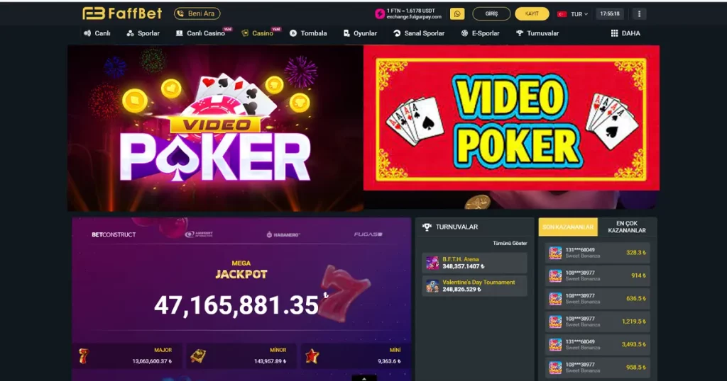 Faffbet Video Poker